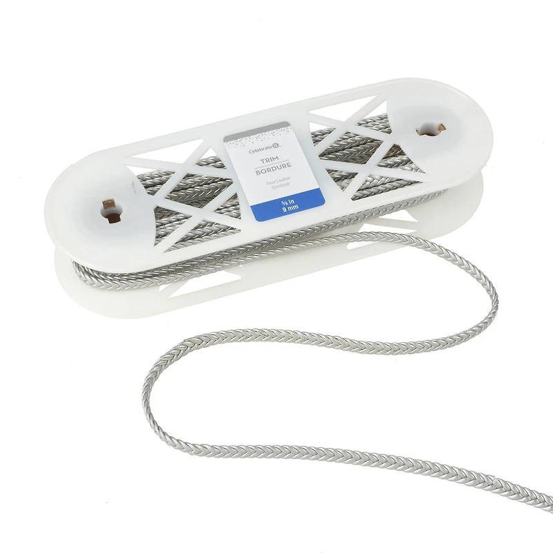 3/8" Braided Faux Leather Trim by Celebrate It