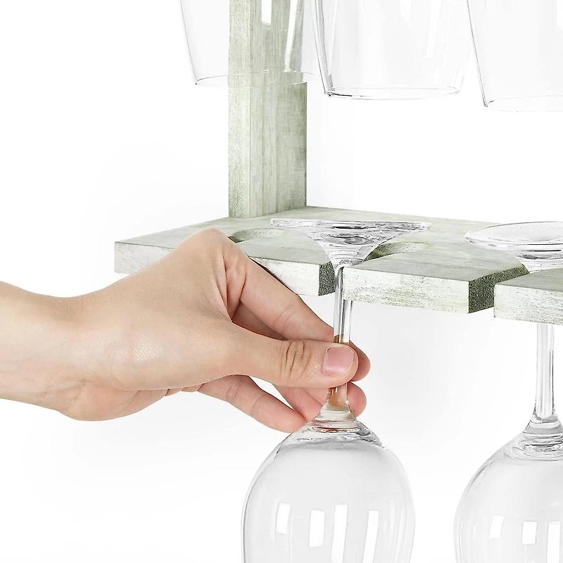 NEX™ Wall Mounted Wine Glass Stemware Rack Holder Hanger