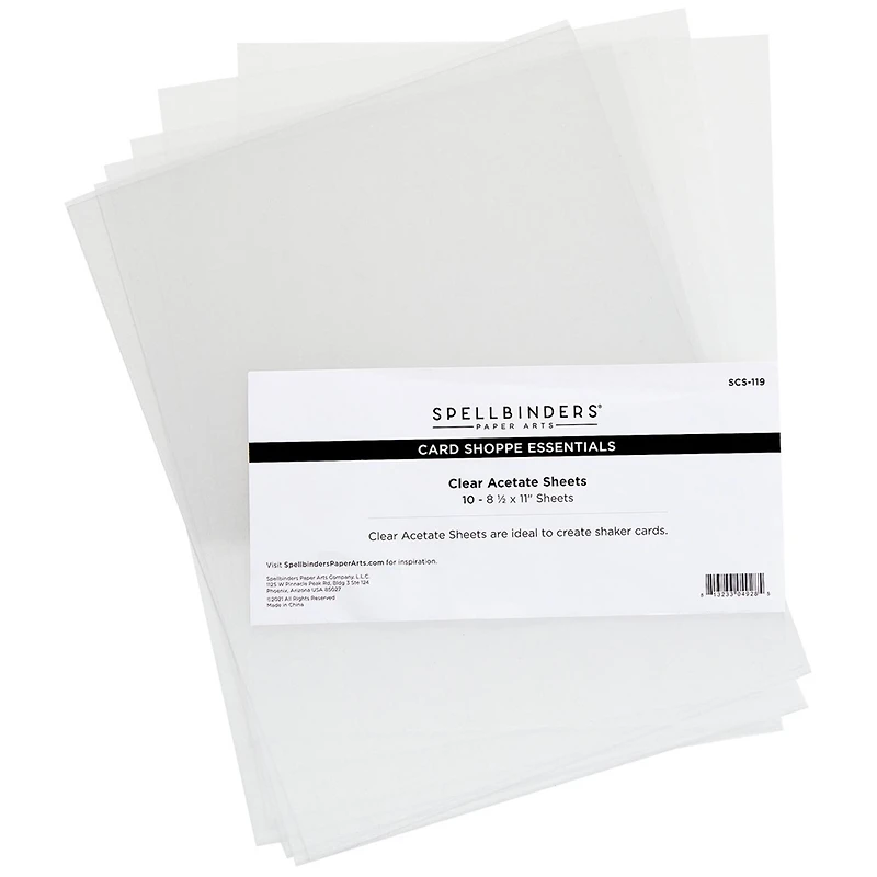 Spellbinders® Clear Acetate Sheets, 8.5" x 11"