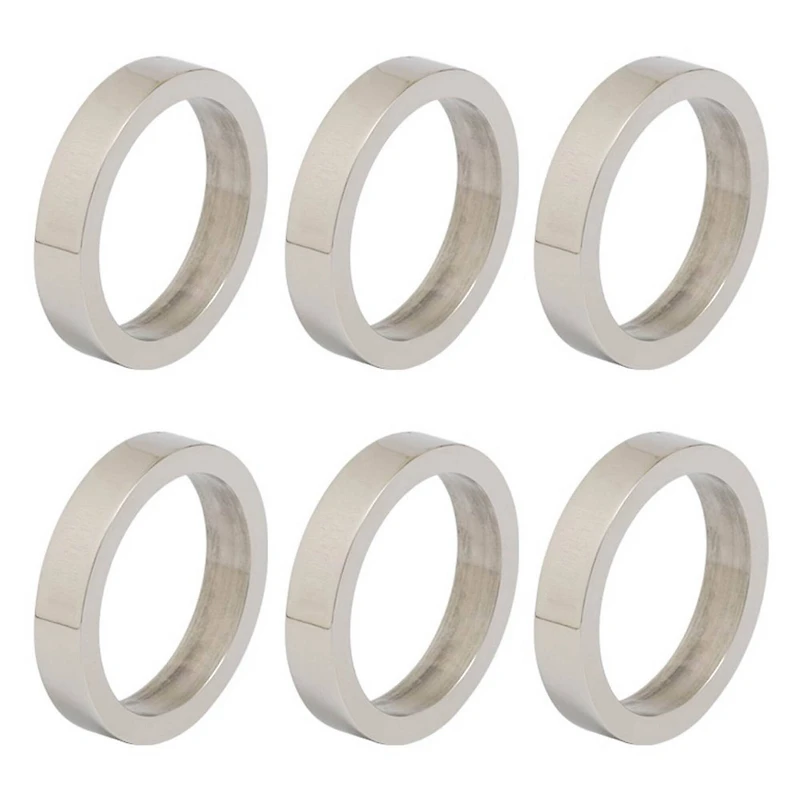 DII® Silver Circle Napkin Rings, 6ct.