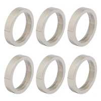 DII® Silver Circle Napkin Rings, 6ct.