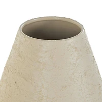 Cream Minimalistic Distressed Textured Metal Vase Set