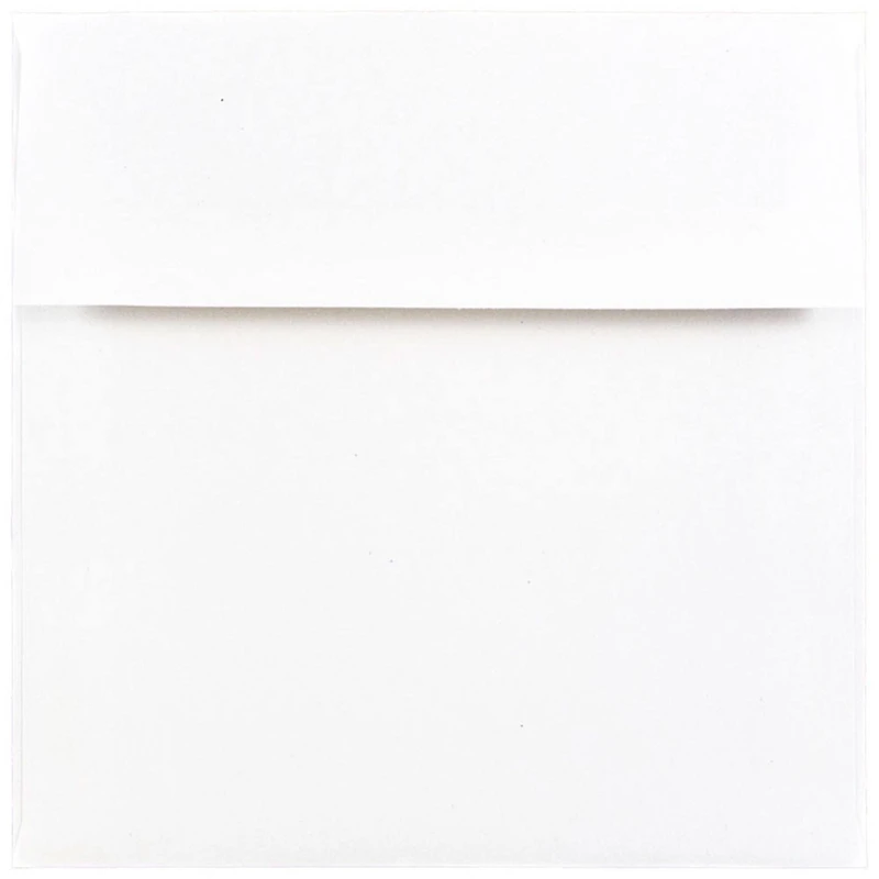 JAM Paper 6" x 6" Square Silver Foil Lined Invitation Envelopes