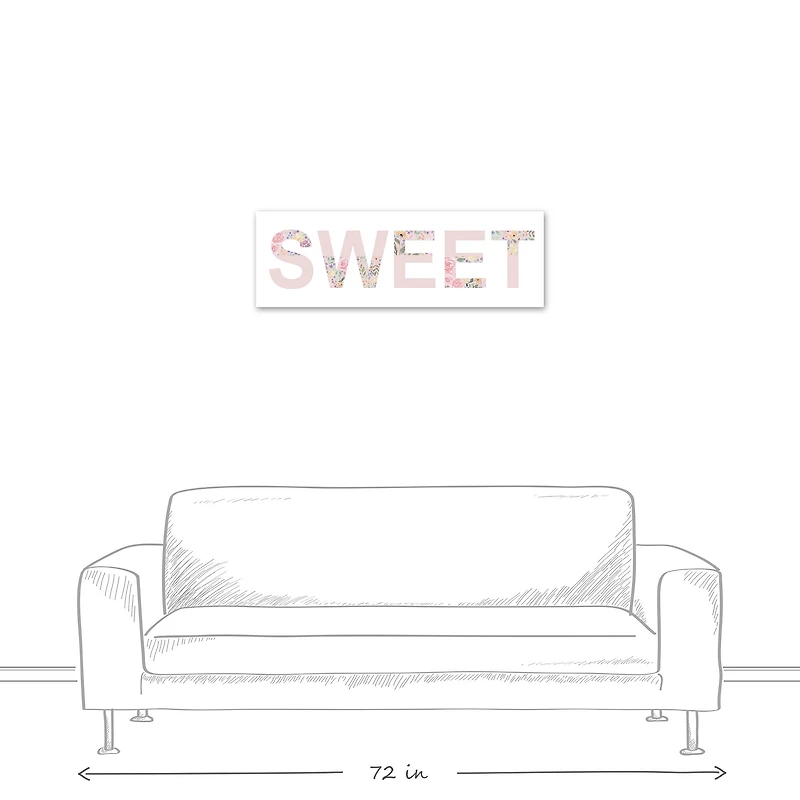 Sweet 36" x 12" Canvas Wall Art