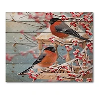 Designart - Two Tits Sit On A Snow-Covered Branch