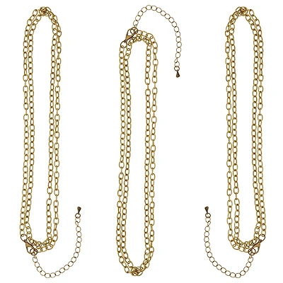 Oxidized Brass Cable Necklace Set by Bead Landing™