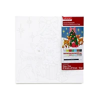 11" x 11" Christmas Deer Canvas Painting Kit by Artist's Loft™