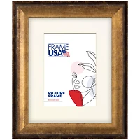 Frame USA Verona Narrow Bronze Single Image Picture Frame with Mat