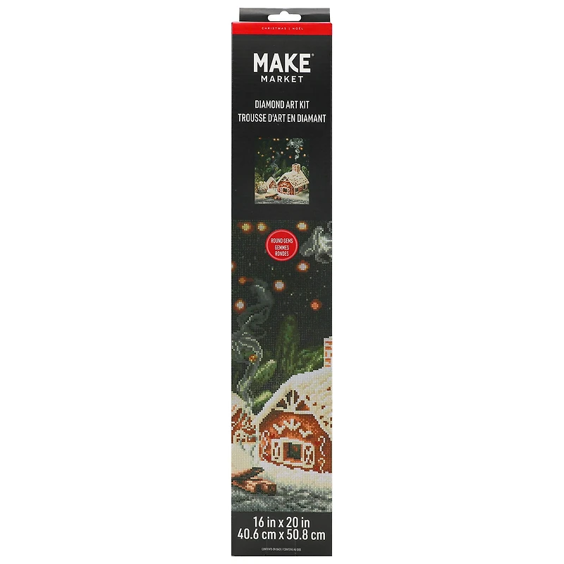 16" x 20" Gingerbread House Diamond Art Kit by Make Market®