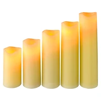 6 Pack: LED Wax Pillar Candles by Ashland®
