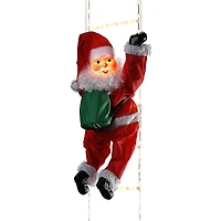 Mr. Christmas 10ft. Rope Ladder with Outdoor Animated Climbing Santa