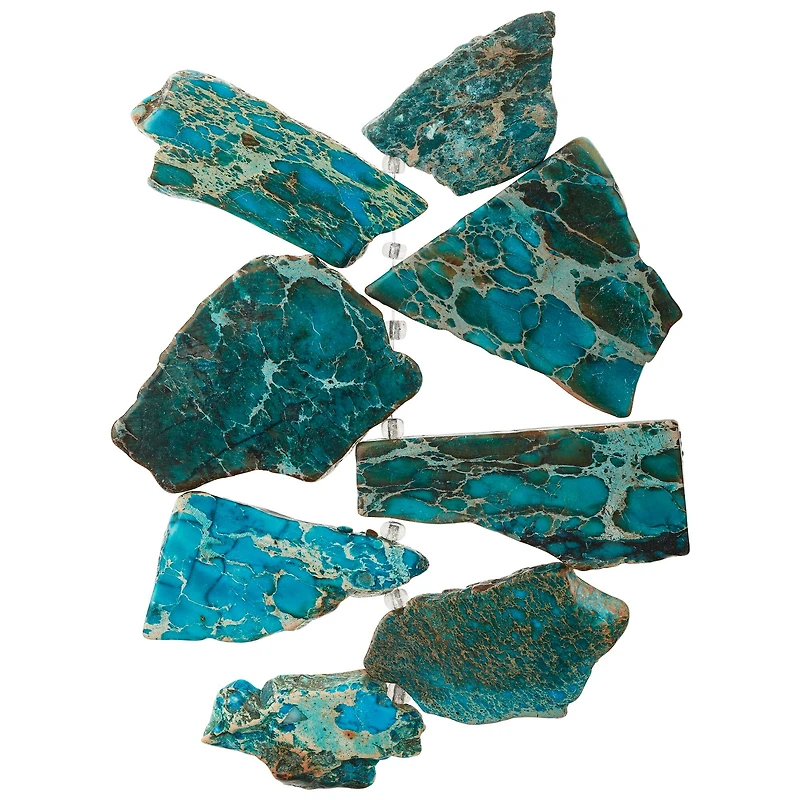 12 Pack: Blue Imperial Jasper Nugget Beads by Bead Landing™