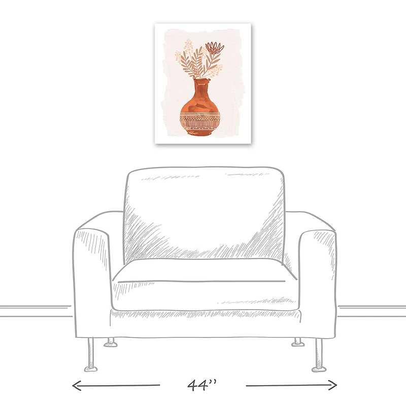 Tall Patterned Vase 16" x 20" Canvas Wall Art