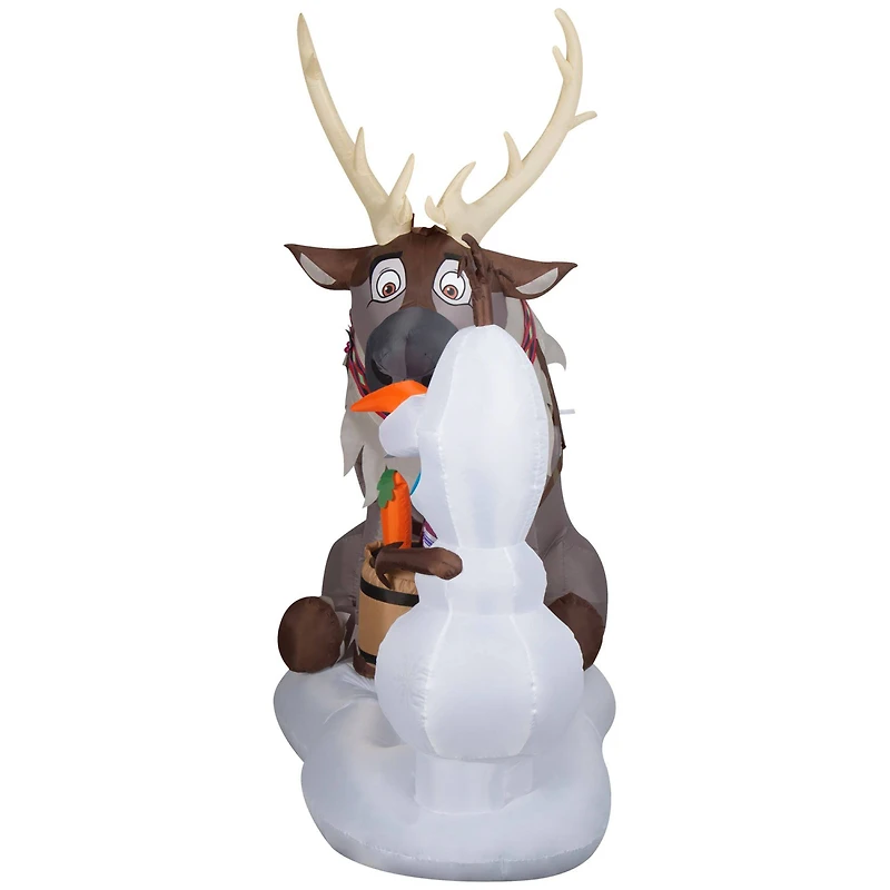 7ft. Airblown® Inflatable Christmas Olaf & Sven Scene