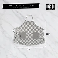 DII® Aqua Lattice Print 2-Pocket Apron