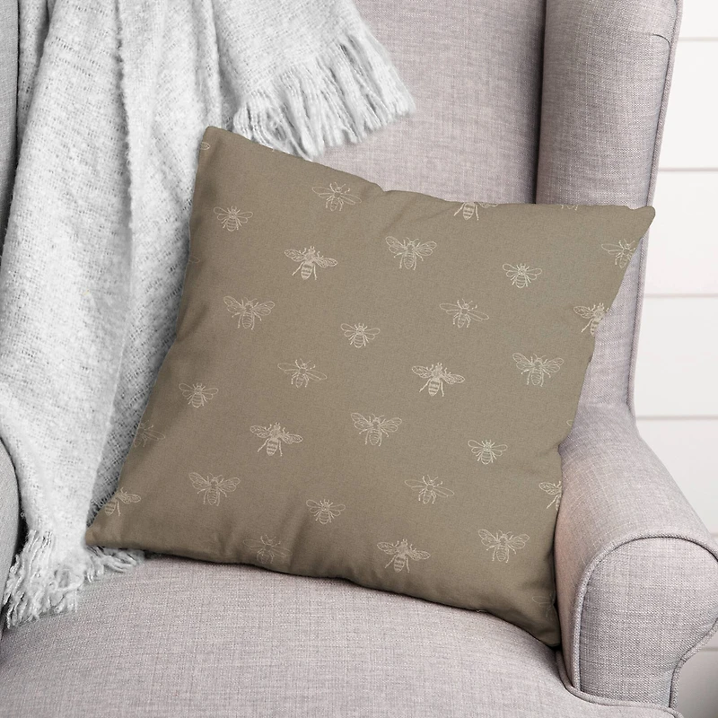 Bee Pattern Throw Pillow