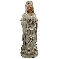 Design Toscano 2ft. Goddess Guan Yin Standing on a Lotus Statue