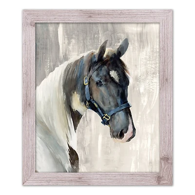 Watercolor Horse 20" x 24" Western White Framed Print