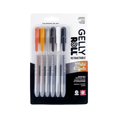 Gelly Roll® Retractable Medium 6 Piece Metal Effects Gel Pen Set