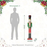 Glitzhome® 54" Wooden Christmas Glitter Soldier Nutcracker