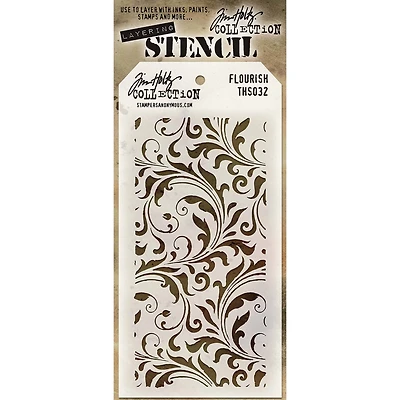 Stampers Anonymous Tim Holtz® Flourish Layering Stencil
