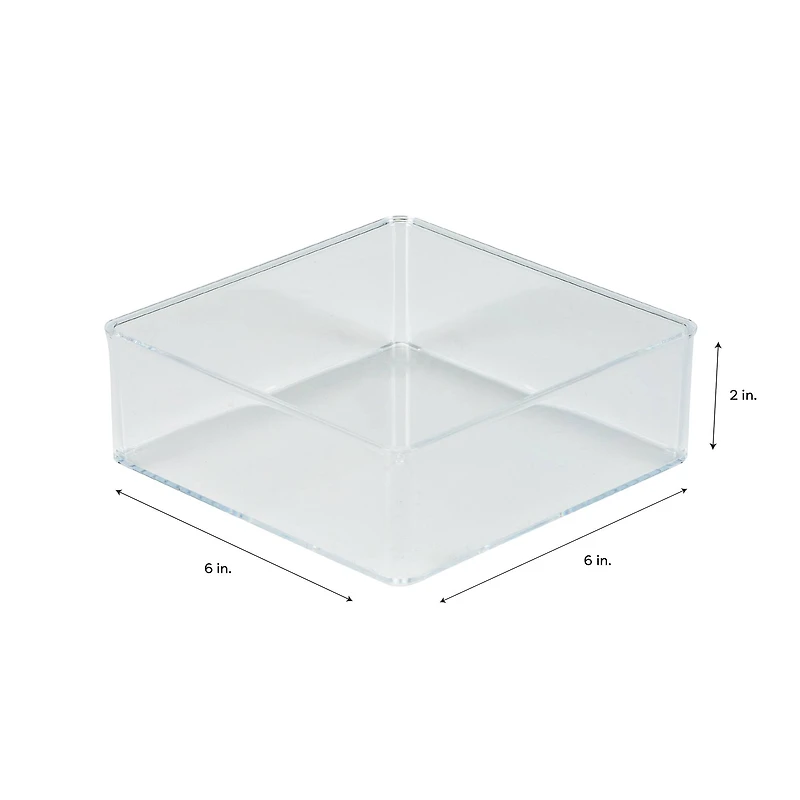 Simplify Large Square Clear Drawer Organizer