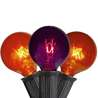 10ct. Orange & Purple Globe Halloween String Lights