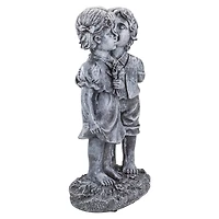 12.5" Peck on the Cheek Outdoor Garden Statue