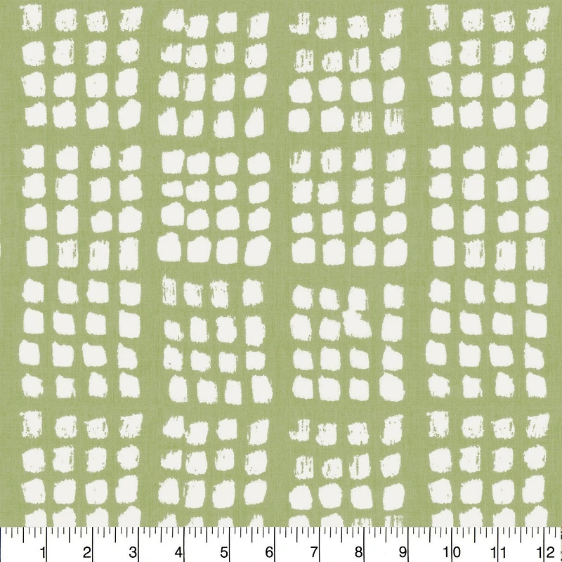 Pkl Studio Sage Grid Cotton Home Décor Fabric