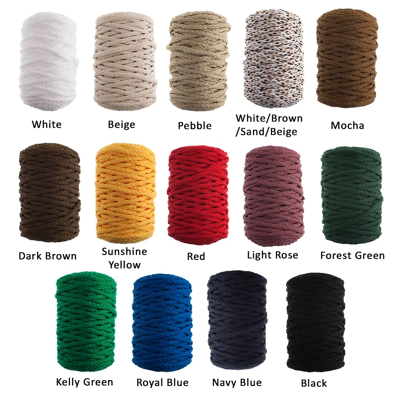 John Bead 6mm Braided Macramé Cord