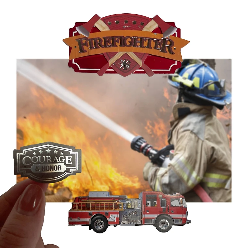 Firefighter Dimensional Stickers by Recollections™