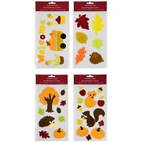 Double Sided Fall Harvest Gel Window Cling Set