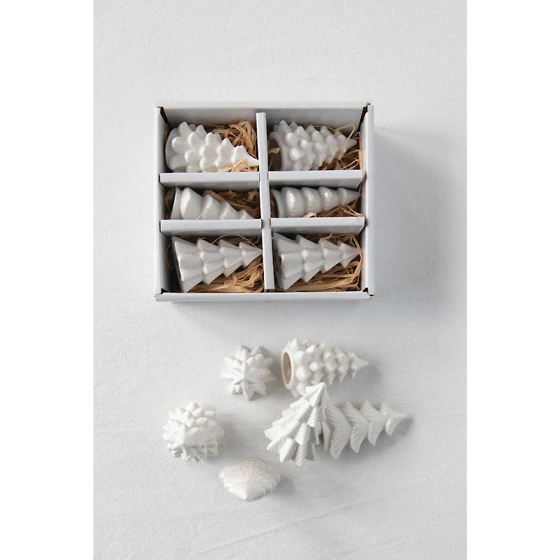 Hello Honey® 3" White Stoneware Trees Set