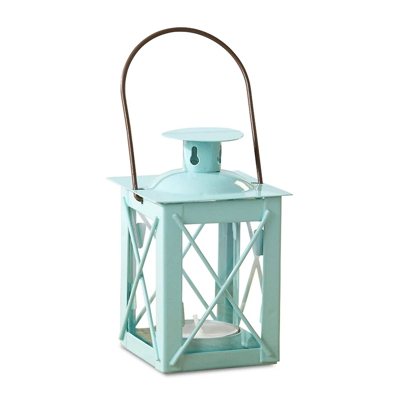 Kate Aspen® Luminous Blue Tea Light Holder Lantern, 4ct.