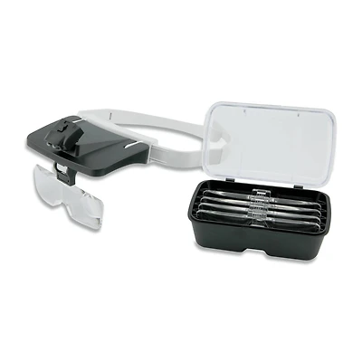 Beadalon® Adjustable Magnifying Visor With 2 LED Lights & 5 Removable Lenses
