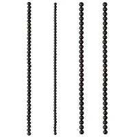 12 Pack: Black Mixed Glass Round Beads by Bead Landing™