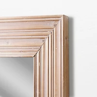 Natural Whitewash Wood Farmhouse Wall Accent Mirror - 30" x 40"