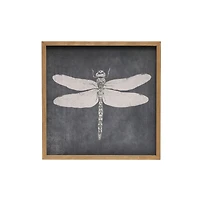 Hello Honey® Dragonfly Square Wood Framed Wall Décor