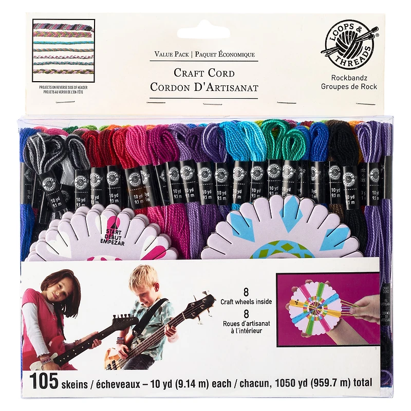 Loops & Threads™ Craft Cord, Rock Bandz