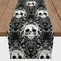 Sugar Skull Pattern 16" x 90" Cotton Twill Runner