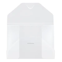JAM Paper 4.25" x 6.25" Clear Frost Tuck Flap Closure Plastic Envelope