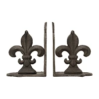 Hello Honey® 10" Fleur de Lis Shaped Iron Bookend Set
