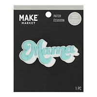 Blue Embroidered Mama Iron On & Adhesive Patch by Make Market®