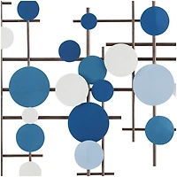 CosmoLiving by Cosmopolitan Blue Metal Overlapping Circle Geometric Wall Decor 39" x 1" x 23"