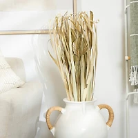 40" Green Dried Plant Bouquet Grass Natural Foliage with Fan Like Palm Leaves