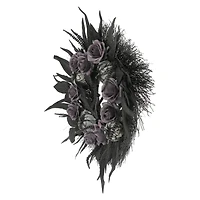 24" Black Pumpkin & Rose Wall Wreath by Ashland®