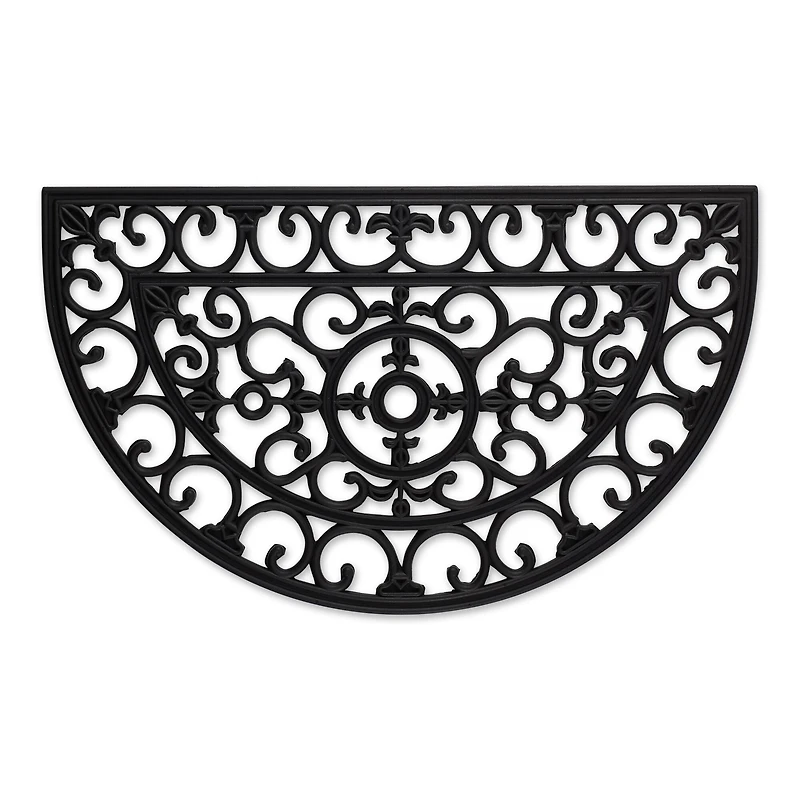 DII® Scroll Half Moon Rubber Doormat