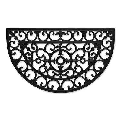 DII® Scroll Half Moon Rubber Doormat