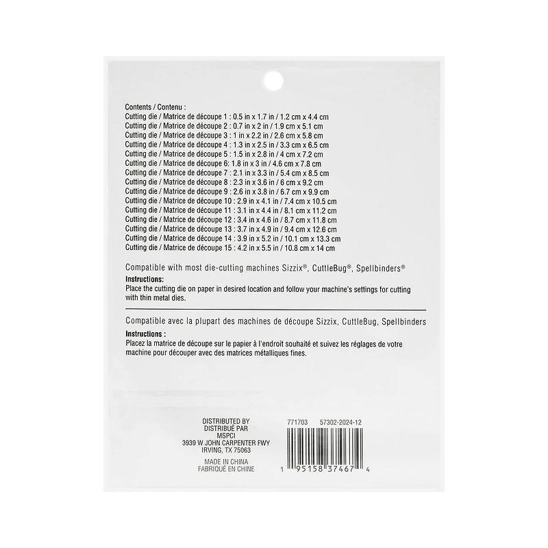 Rectangle Cutting Die Set by Recollections™