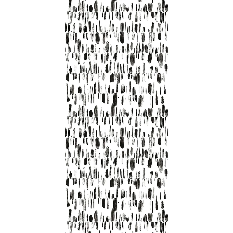 Katie Hunt Black Bold Brush Strokes Wall Mural